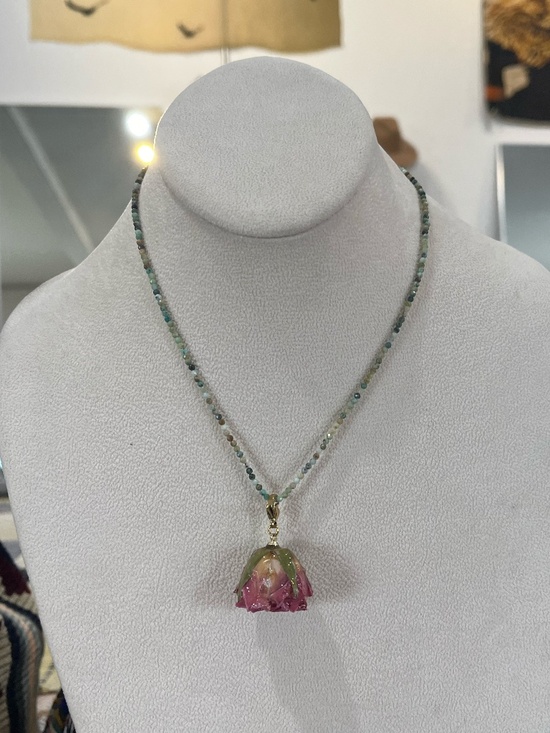 Habaha Paris Jewelry - Habaha Paris Pink Rosebud Beaded Necklace